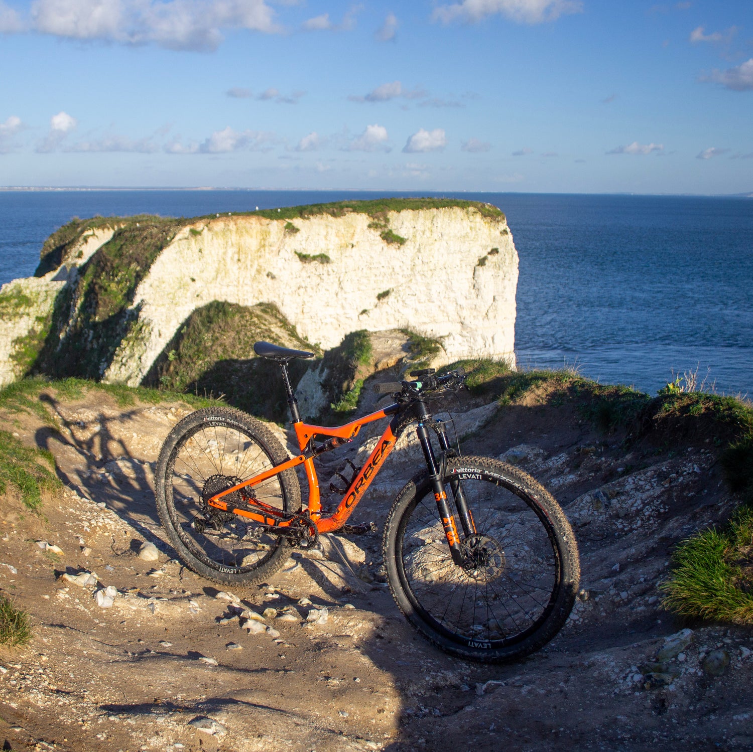 Levati XC32 fitted to Orbea Oiz H10 TR, Old Harry's Rocks