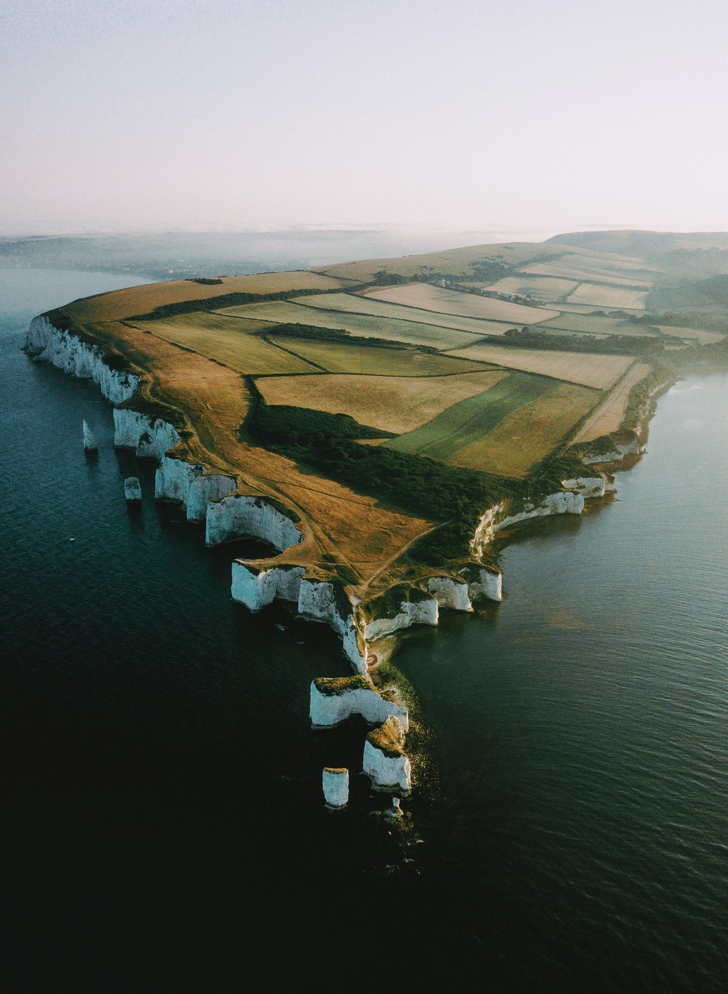 Old Harry's Rocks aerial shot